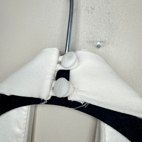 Jill Jill Stuart Mara Deep V Jumpsuit Off White Size 12 Anthropologie Open Back - Picture 8 of 13